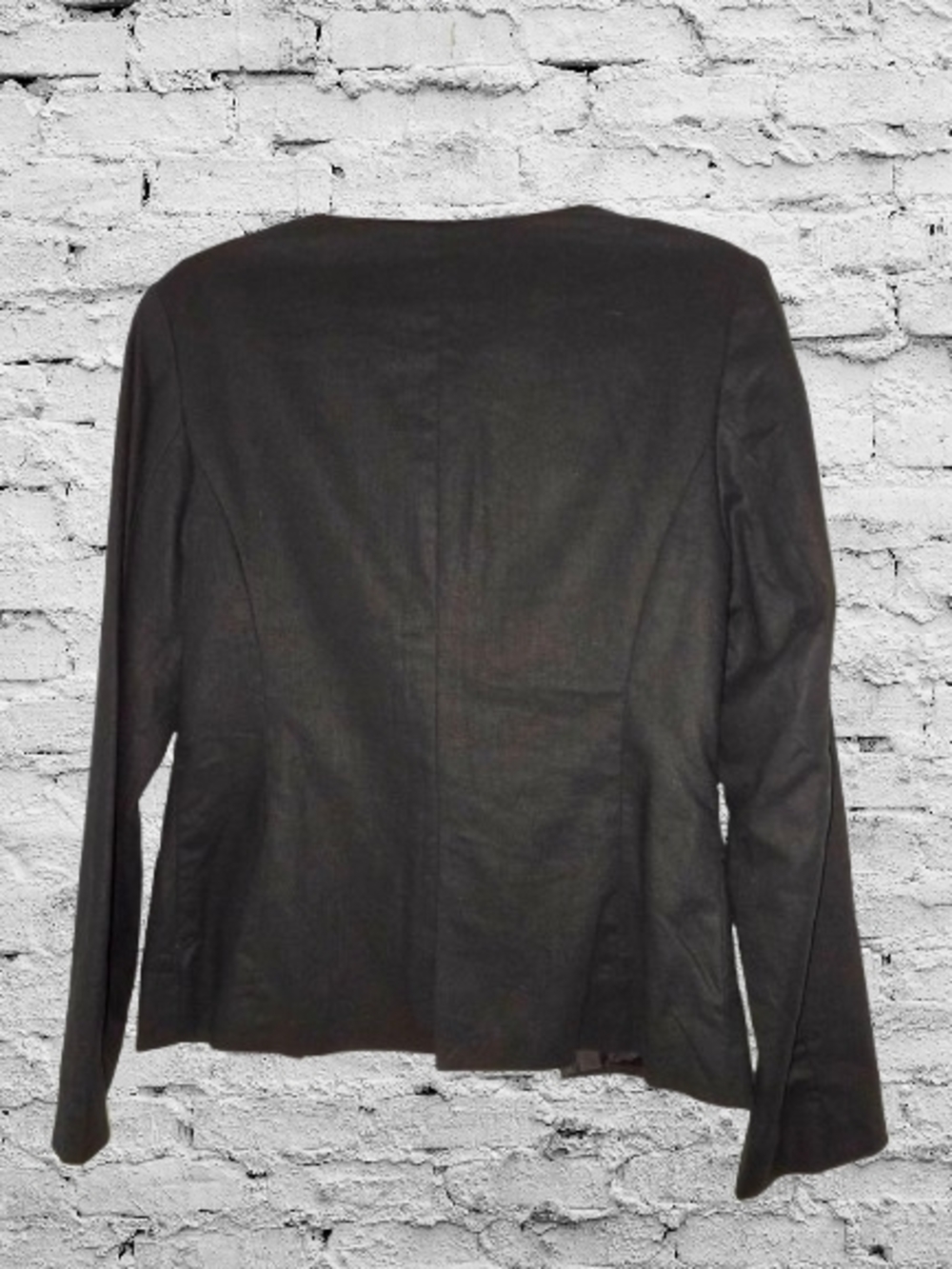 📣 Chadwick's Ink Navy & White  Jacket Notch Collar Hidden Pockets Size 8 NEW 😍 - Picture 4 of 6